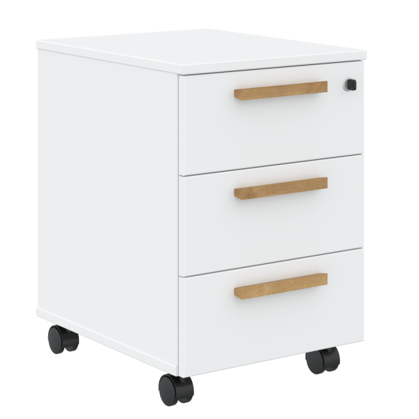 Тумба мобильная Forta FMC-3D 408x600x504 (Белый премиум)