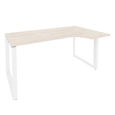 Стол эргономичный правый на О-образном м/к Onix O.MO-SA-1R 1580x980x750 (Денвер Светлый/Белый Металл)