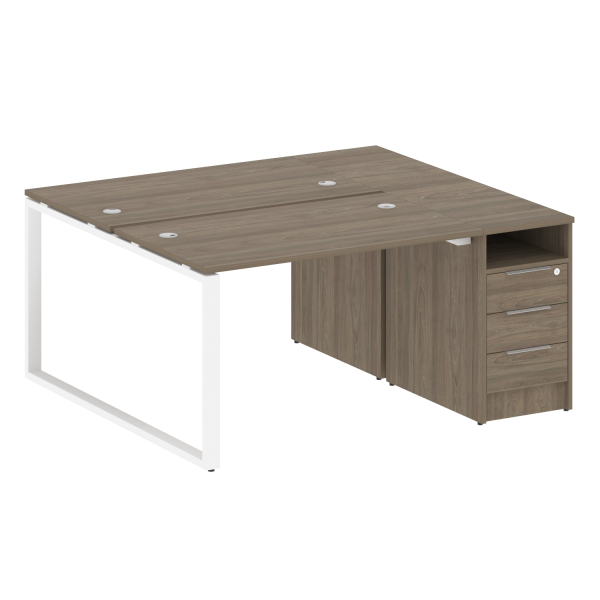 Рабочая станция Metal System Style БО.РС-СТП-2.2 1612x1475x750 (Вяз/Белый металл)