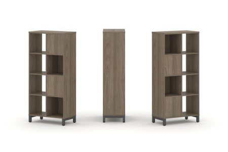 Набор стеллажа 2-х сторонний, 4 яруса SN.NSD-421 (754х400х1615) (Вяз Благородный/Металл Антрацит)