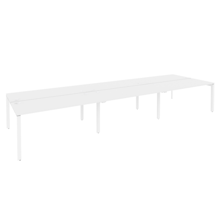 Рабочая станция на П-образном м/к Onix O.MP-D.RS-6.4.7 4740x1475x750 (Белый Бриллиант/Белый Металл)