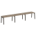 Рабочая станция на деревянных опорах Onix Wood OW.RS-3.3.7 4140x720x750 (Тиквуд Светлый/Дуб Темный)