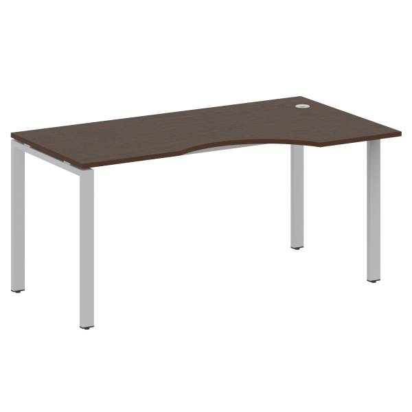 Стол криволинейный правый Metal System Style БП.СА-1 Пр 1600x900x750 (Венге Цаво/Серый металл)