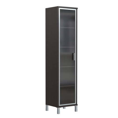 Шкаф узкий, стекло в AL раме, левая Born B-431.8 L 475x450x2054 (Венге Магия)