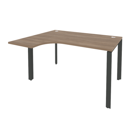 Стол эргономичный левый на П-образном м/к Onix O.MP-SA-3L 1380x1180x750 (Дуб Аризона/Черный металл)