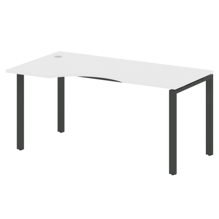 Стол криволинейный левый Metal System Style БП.СА-1 Л 1600x900x750 (Белый/Антрацит металл)