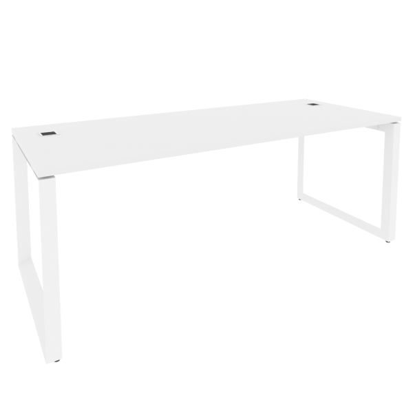 Стол рабочий на О-образном м/к Onix O.MO-SRR-6.8 1980x800x750 (Белый Бриллиант/Белый Металл)