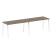 Рабочая станция на 2 рабочих места на А-образном м/к Metal System Style БА.СМ-2.3 2800x720x750 (Дуб наварра/Серый металл)