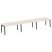 Стол переговорный на деревянных опорах Onix Wood OW.PRG-3.4 4740x980x750 (Тиквуд Светлый/Дуб Темный)