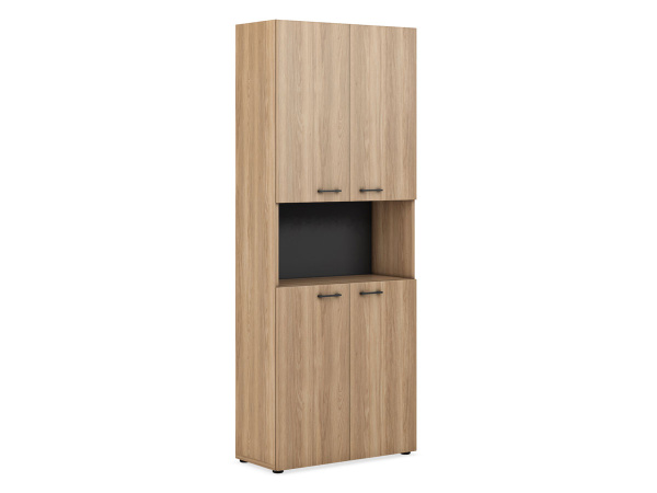 Шкаф для документов 4 двери с нишей EVOLUTION (800х364х2050) (Дуб Честерфилд)