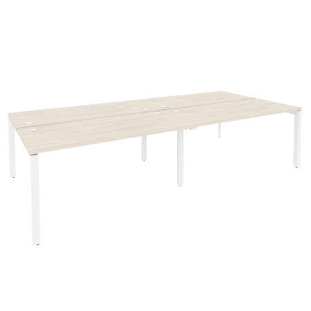 Рабочая станция на П-образном м/к Onix O.MP-D.RS-4.4.7 3160x1475x750 (Денвер Светлый/Белый Металл)