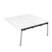 10БДСВ.268 Стол системы Бенч с вырезом, сдвоенный, на 2 рабочих места - средний (1200x1235x750) (Белый премиум/Черный металл)