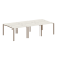 Рабочая станция на 6 раб. мест Metal System Style БП.СМ-6.1 3000x1475x750 (Дуб Наварра/Серый металл)
