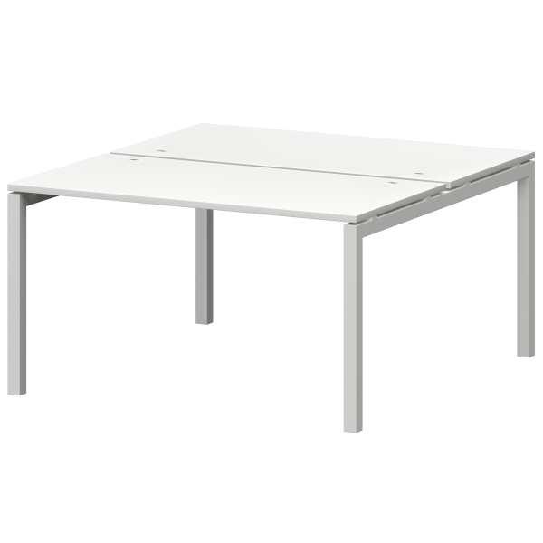 Бенч двойной на металлокаркасе Смарт СМС2-П-12К.149.Пр50 1200x1496x750 (Белый/Белый)