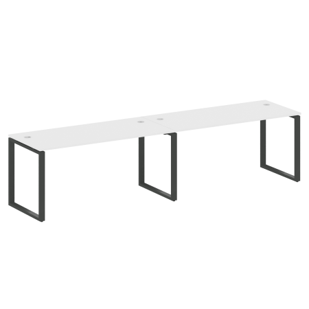 Рабочая станция Metal System Style БО.СМ-2.4 3200x720x750 (Белый/Антрацит металл)