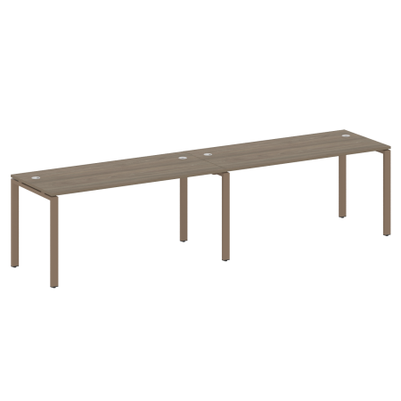 Рабочая станция на 2 раб.места Metal System Style БП.СМ-2.4 3200x720x750 (Вяз/Мокко металл)