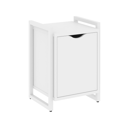 Тумба на регулируемых опорах с распашным фасадом VR.L-T2.O 500x460x719 (Белый Бриллиант/Белый металл)