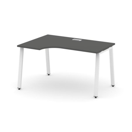 Стол рабочий эргономичный SN-6A.SPA-001(L) (1380х600/980х750) (Антрацит/Металл Белый)