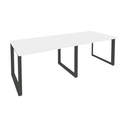 Стол переговорный Onix O.MO-PRG-2.2 2360x980x750 (Белый Бриллиант/Черный металл)