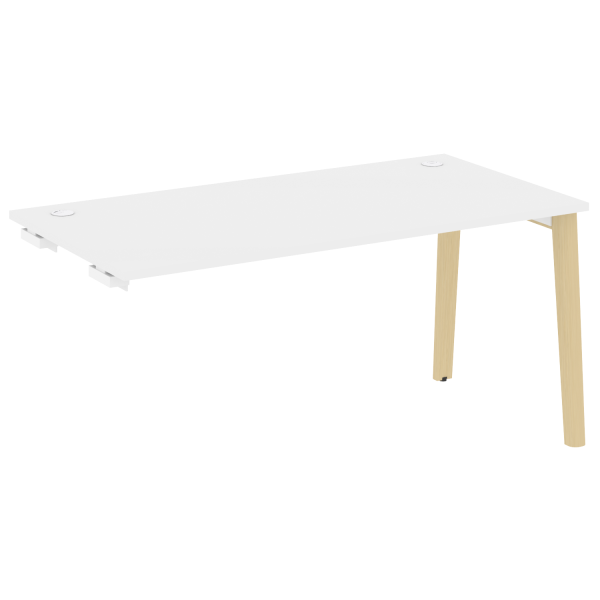 Стол-приставка к опорным элементам на деревянных опорах Onix Wood OW.SPR-4.8 1580x800x750 (Белый Бриллиант/Дуб Светлый)