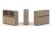 Тумба двойная + низкая надставка ES.NB.2N-5 (1500х410х1135) (Латте/Тиквуд Светлый)