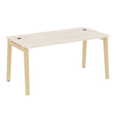 Стол руководителя на деревянных опорах Onix Wood Direct OW.SRR-4.8 1580x800x750 (Денвер Светлый/Дуб Светлый)