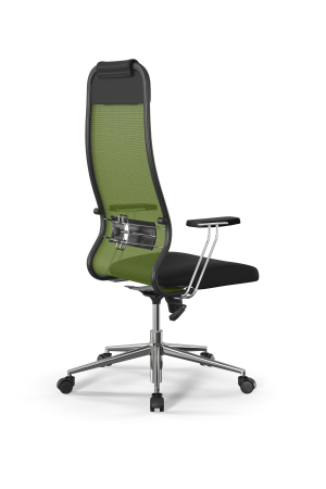 Кресло для руководителя Метта Sit 10 B1-111T - X2+UMF(X1) /Ub00/Wh00/T1bp-c(M09.B23.G18.W01) (Зеленый | Черный)