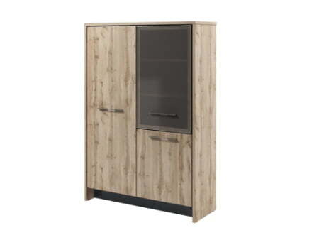Шкаф для документов двухсекционный, л/пр Torston T-32-13 1494x520x2120 (Дуб Вотан/Антрацит)