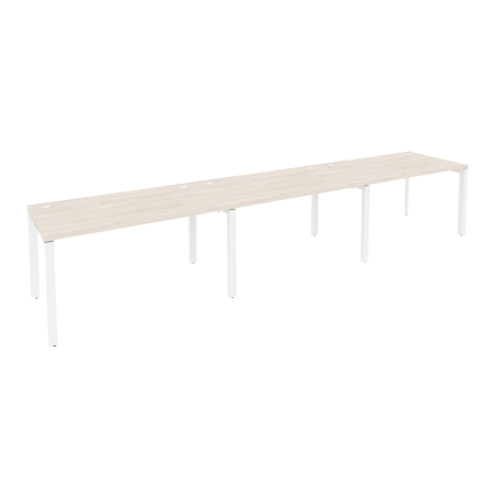 Рабочая станция на П-образном м/к Onix O.MP-RS-3.3.8 4140x800x750 (Денвер Светлый/Белый Металл)