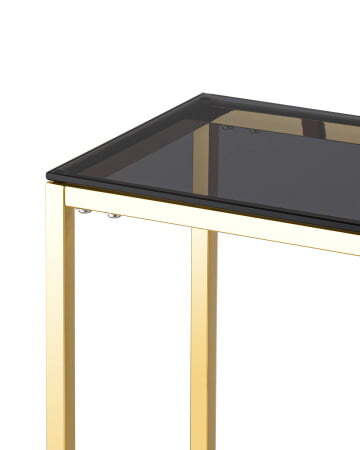 Консоль ТАУН 115*30 золото стекло smoke (Консоль Таун золотой)