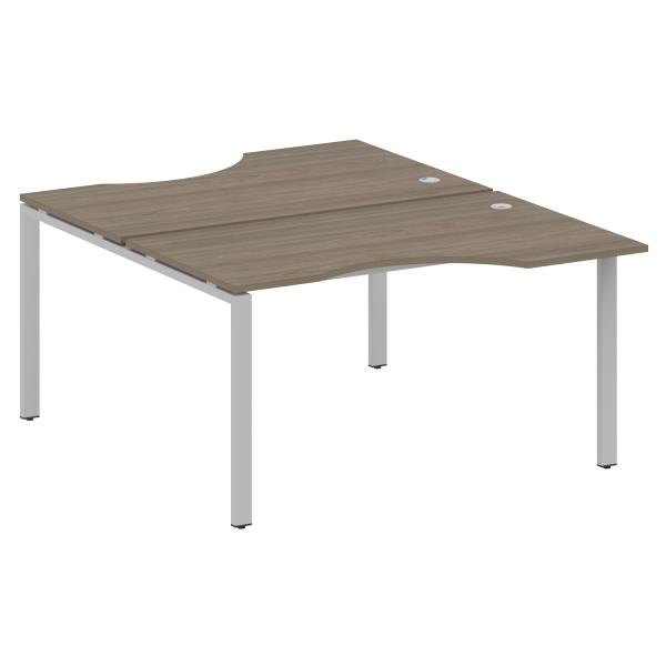 Рабочая станция криволинейная Metal System Style БП.РАС-СА-2.2 1400x1835x750 (Вяз/Серый металл)