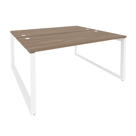 Рабочая станция на О-образном м/к Onix O.MO-D.RS-2.4.7 1580x1475x750 (Дуб Аризона/Белый Металл)