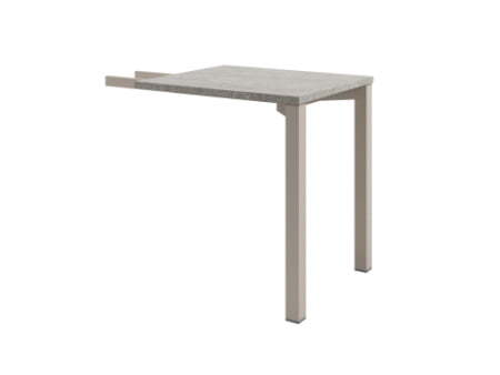 Брифинг-приставка на металлокаркасе Solution D-890 700x600x750 (Бетон/Кашемир)