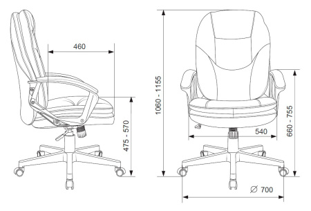 Кресло руководителя CH-868N бежевый Or-14 эко.кожа крестов. пластик (Бежевый)