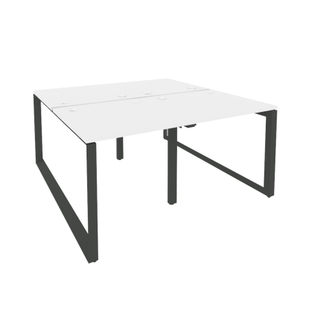 Рабочая станция на О-образном м/к Onix O.MO-D.RS-4.0.8 1560x1635x750 (Белый Бриллиант/Черный металл)