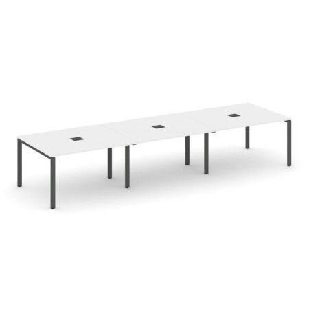 Стол переговорный SN-6P.SPRG-053 (4410х1180х750) (Белый/Металл Антрацит)