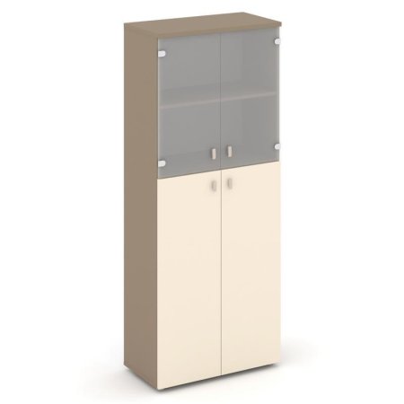 Шкаф высокий широкий ES.ST-1.7 (800х420х1977) (Латте/Сатин/Сатин матовый)