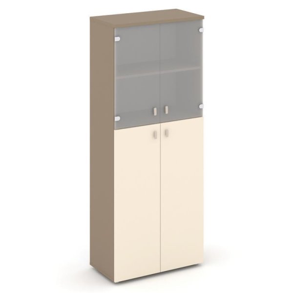 Шкаф высокий широкий ES.ST-1.7 (800х420х1977) (Латте/Сатин/Сатин матовый)