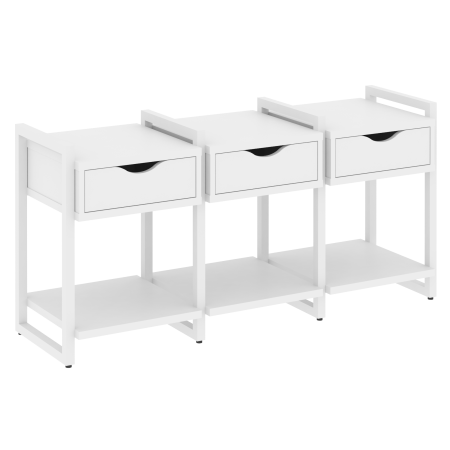 Тумба на регулируемых опорах наборная VR.L-TN-4.O 1440x460x719 (Белый Бриллиант/Белый металл)