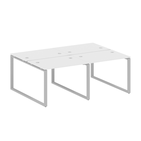Рабочая станция Metal System Style БО.СМ-4.1 2000x1475x750 (Белый/Серый металл)