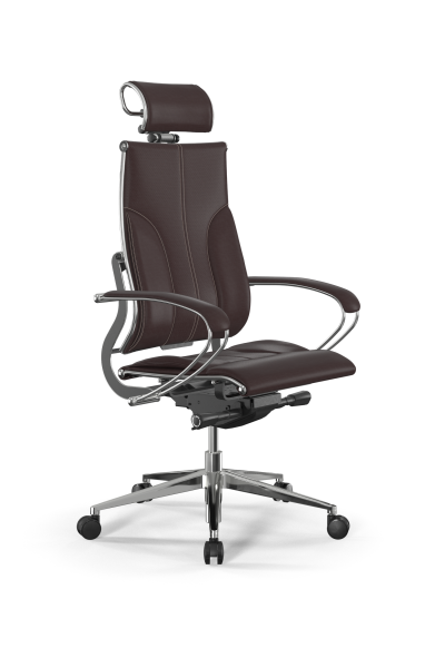 Кресло для руководителя Метта Y 2DM B2-10K - Infinity /Kc06/Nc06/K2cL/H2cL-3D(M26.B32.G25.W03) (Темно-коричневый)