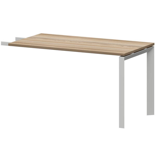 Бриф-приставка на металлокаркасе  Аргентум-МП НТМПБ-П-735 1350x730x750 (Дуб сафари/Белый)