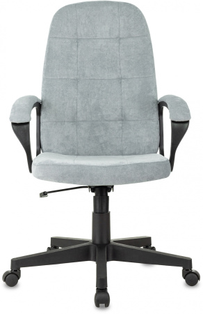 Кресло руководителя CH 002 Fabric серо-голубой Light-28 крестов. пластик (Серо-голубой)