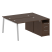 Рабочая станция с тумбой на А-образном м/к Metal System Style БА.РС-СТП-2.2 1612x1475x750 (Дуб наварра/Серый металл)