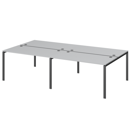 Бенч двойной на 4 рабочих места Арго-М АМБ-004-4 3200x1496x760 (Серый)