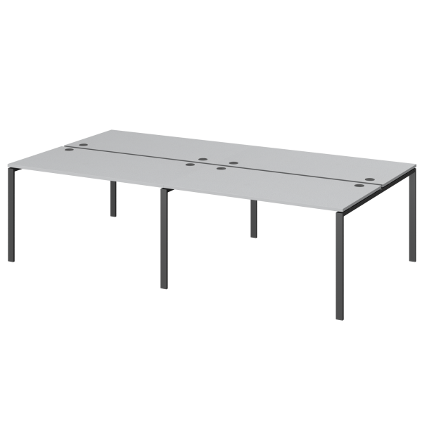 Бенч двойной на 4 рабочих места Арго-М АМБ-003.60-4 2800x1236x760 (Серый)