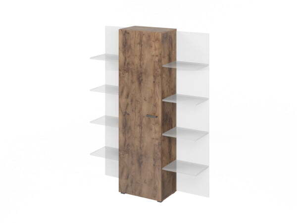 Шкаф для документов L-562 570х374х1916 (Таксония Шоколадная)