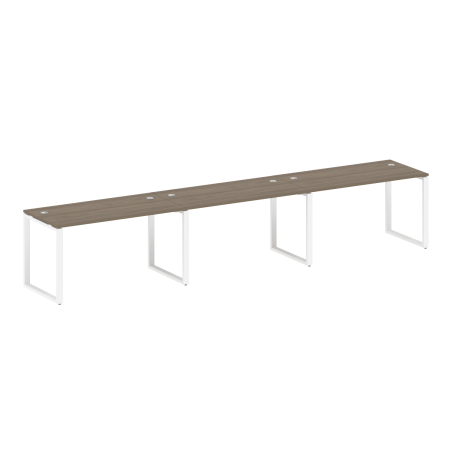 Рабочая станция Metal System Style БО.СМ-3.3 4200x720x750 (Вяз/Белый металл)