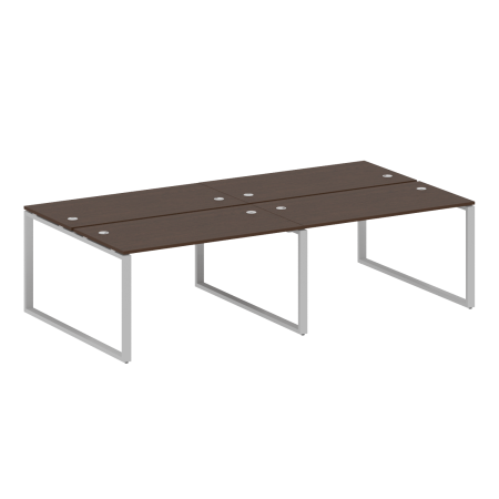 Рабочая станция Metal System Style БО.СМ-4.3 2800x1475x750 (Венге Цаво/Серый металл)