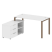 Рабочая станция с опорной тумбой левая Metal System Style БП.РС-СТС-2.3 Л 1500x1520x750 (Дуб Наварра/Серый металл)